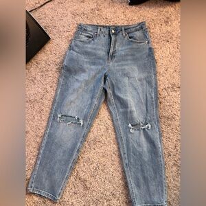 Wild Fable Blue Ankle Cropped Jeans Distressed